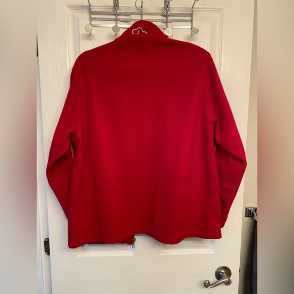 SOLD Roots Athletics Red Fleece Zip Up Sweater - Picture 7 of 10